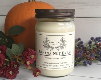 Banana Nut Bread Soy Candle 10 oz. net wt.