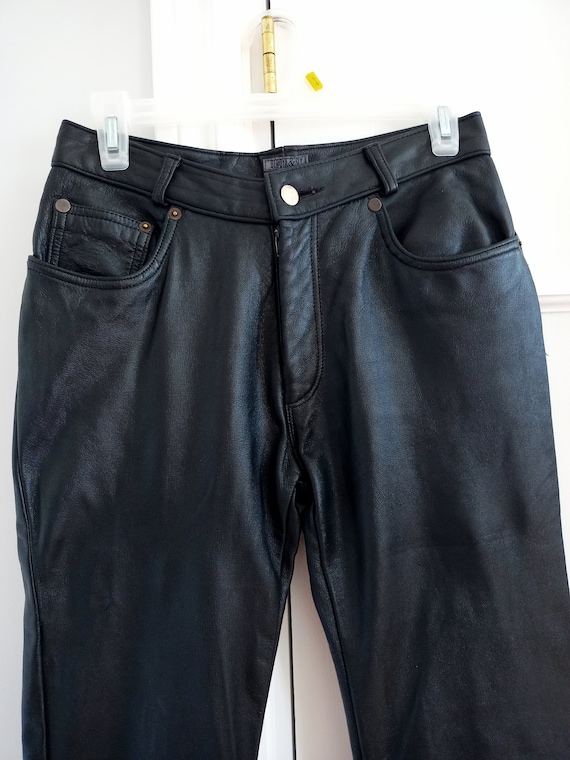 Leather moto pants deals