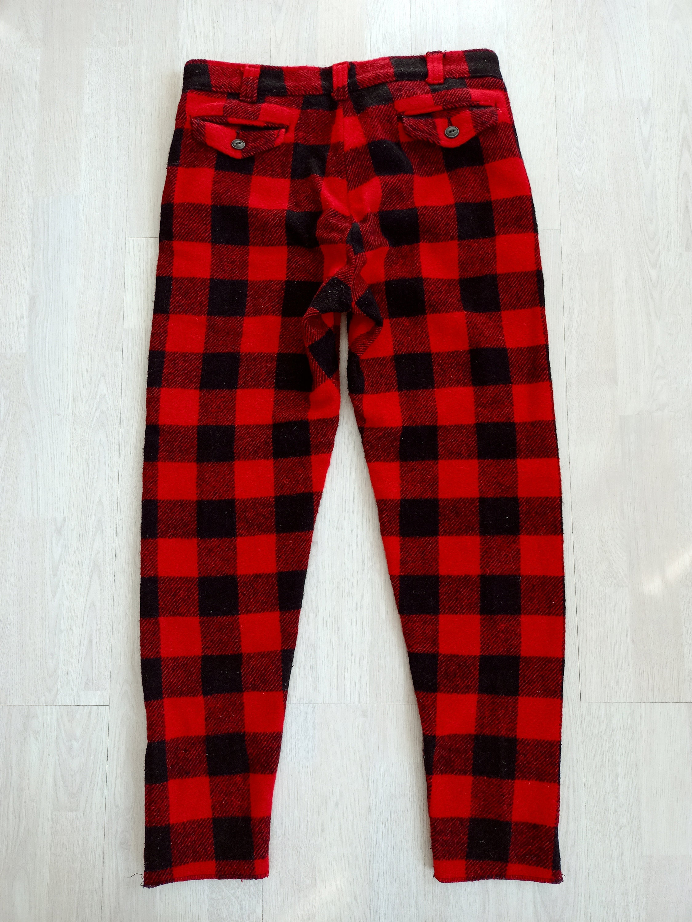 Vintage 80' Hunting Wool Pants Red 