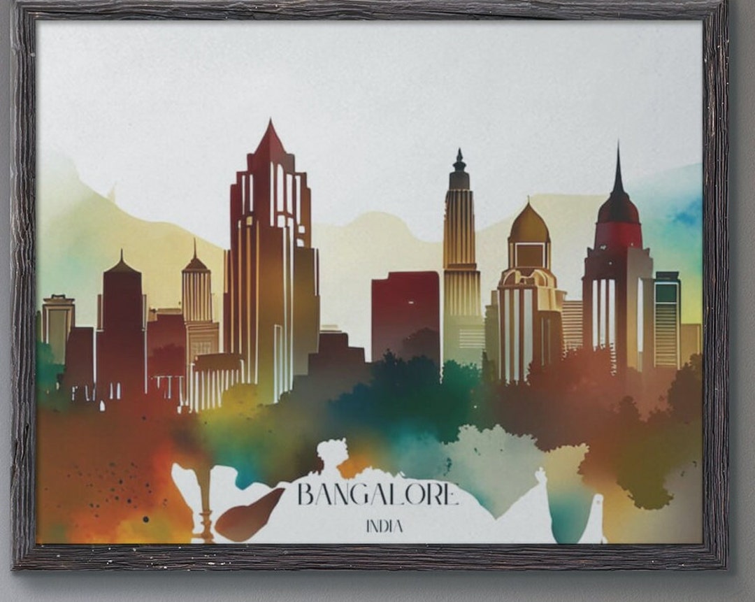 Bangalore Skyline Bangalore Poster Bangalore Print Bangalore Wall Art