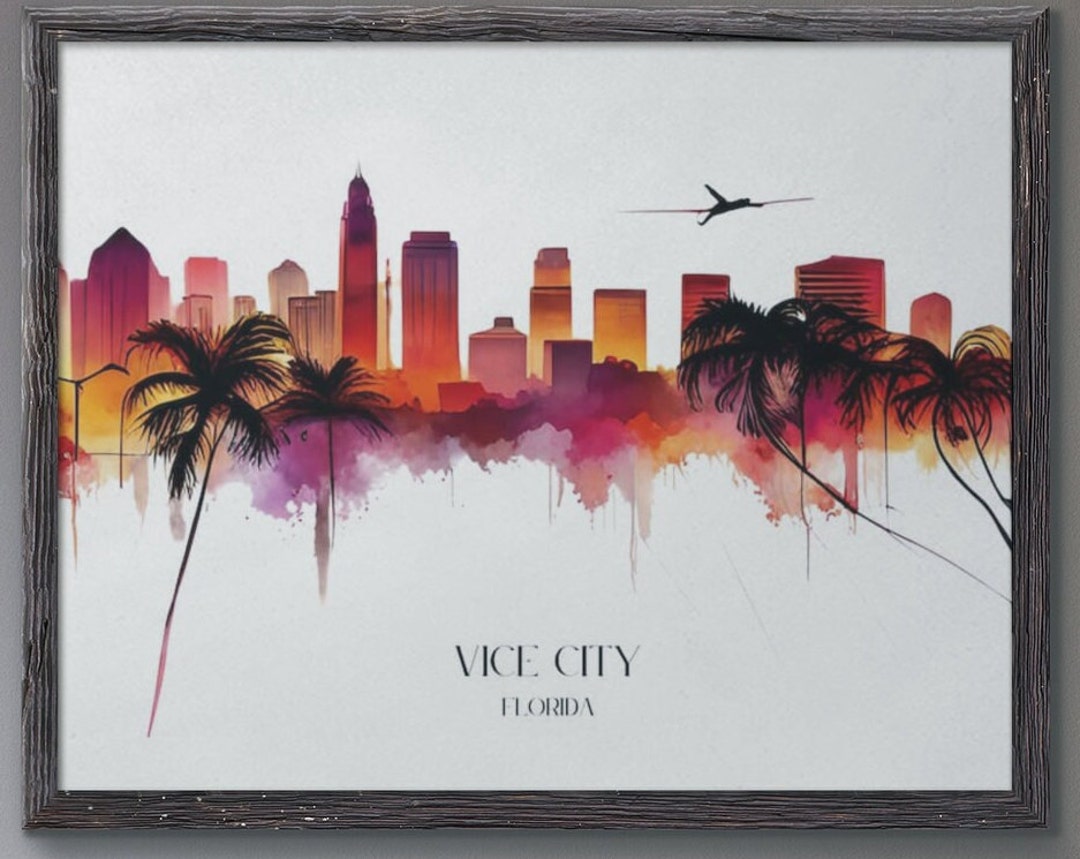 Vice City Vice City Logo Vice City Print Vintage Gta - Etsy