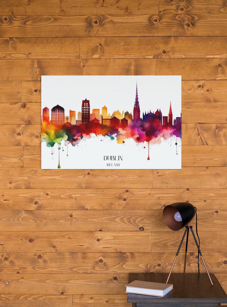 Dublin Skyline Dublin Poster Dublin Print Dublin Ireland Etsy