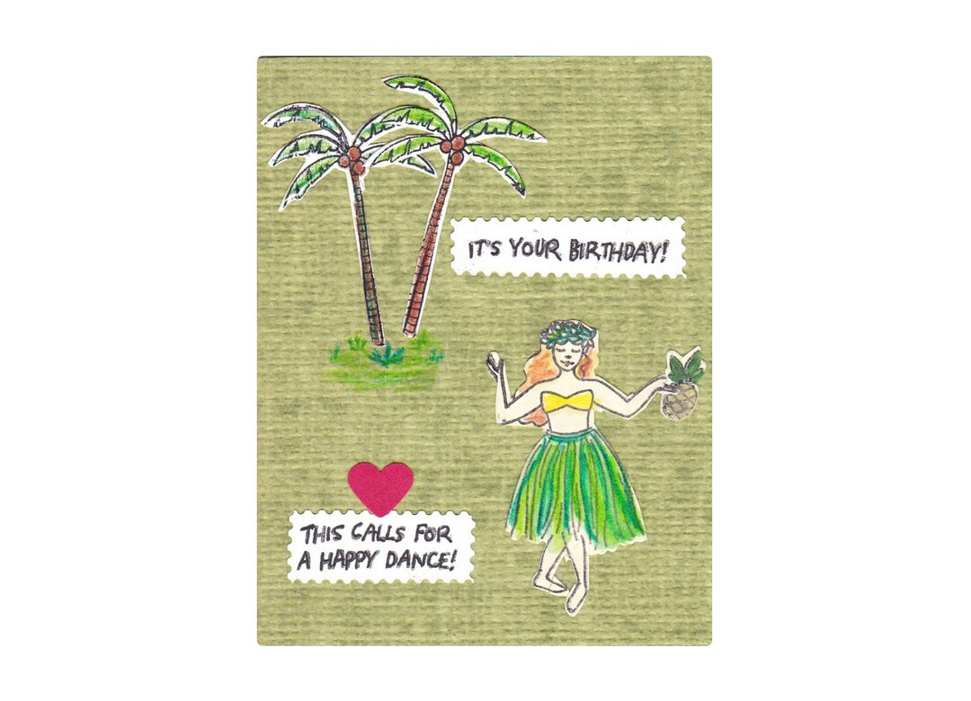Birthday Greeting Note Card Your Birthday Calls for a Happy Etsy