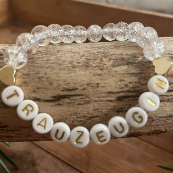 Personalizable pearl bracelet for the maid of honor I wedding gift team bride bracelet