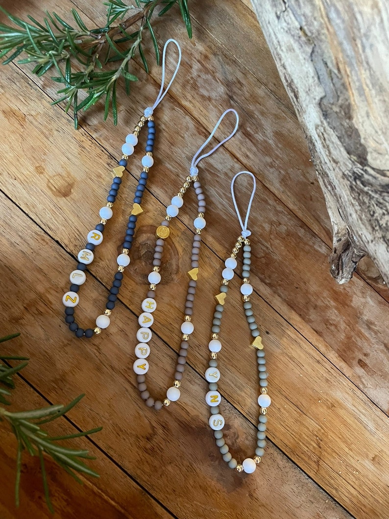 Dopamine Handykette Mit Schlüsselanhänger - Bunte Silikon Perlen Kette 16,5cm Für Handy & Schlüssel