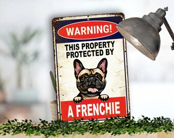 Customizable, Peeking Dog Breed, This Property Is Protected By Warning Sign, Aluminum Sign, Fast Shipping, Made In America