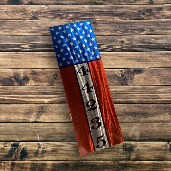 American Flag Address Sign, Patriotic Outdoor Decor, Metal Address Sign, Unique House Number, Housewarming Gift For Patriot, Made In America