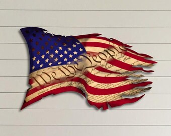 thumbnail image 2 of "Respect The Flag" Metal Sign – 8x12 Inches, USA Patriotic Decor For Man Cave Or Bar 2 of 5