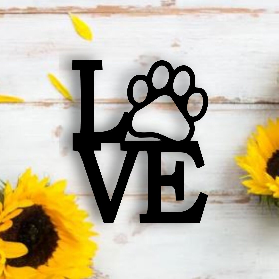 Metal Dog Paw Love Dog Sign Paw Print Wall Decor Metal Wall Etsy