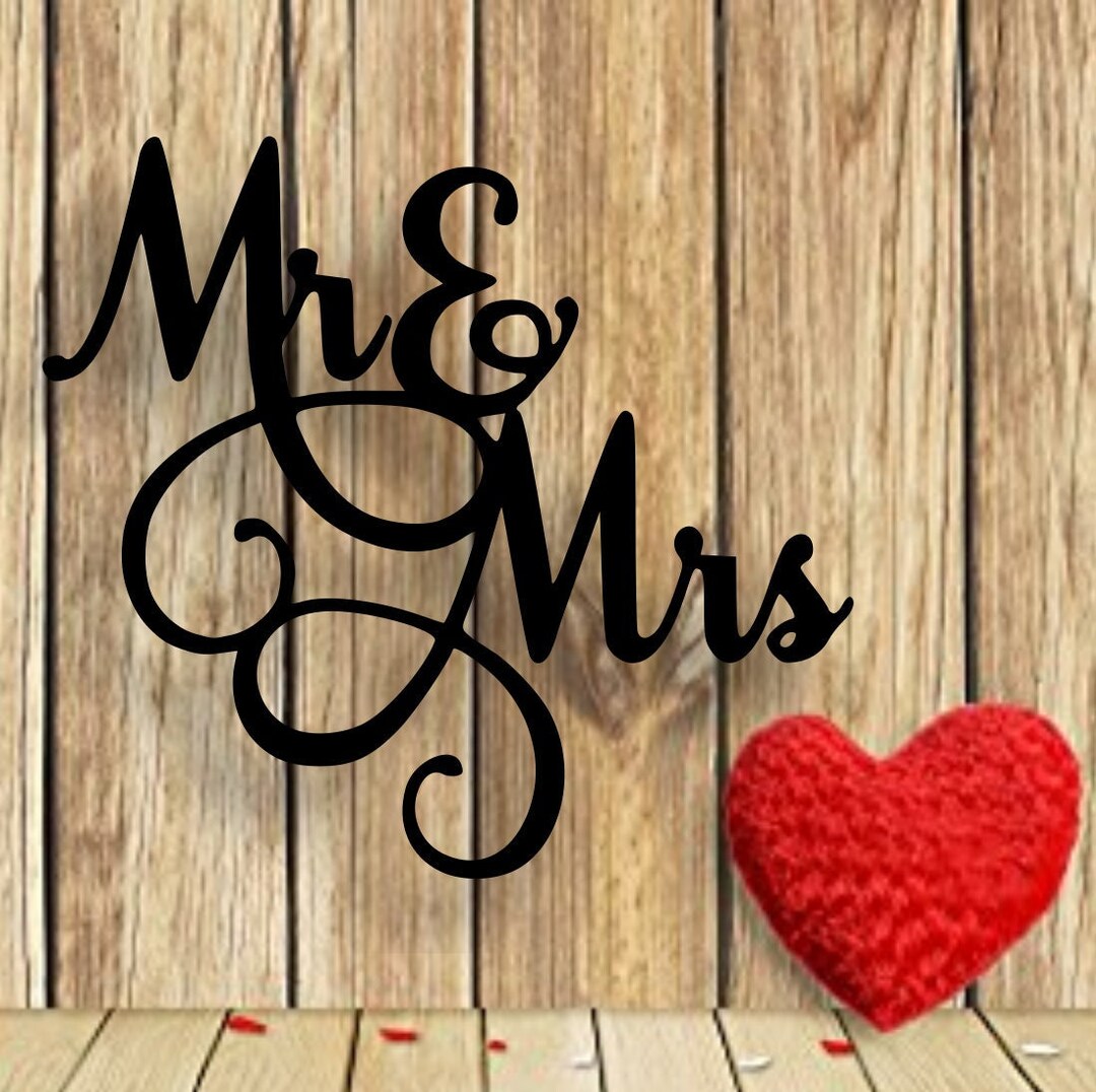 Mr. and Mrs. Metal Sign, Metal Wall Art, Wedding Decor, Wedding Gift