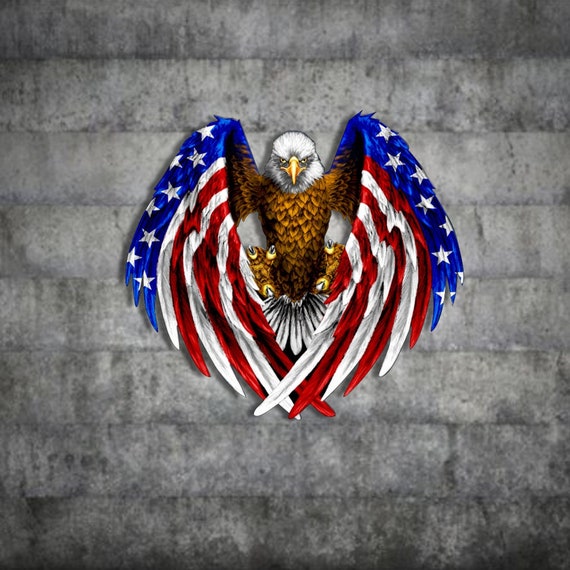 Wood Eagle Flag, American Patriot, Wood Flag Wall Art, Fathers Day Gift, Man Cave Decor, Patriotic Decor, Fast Shipping, Made In America
