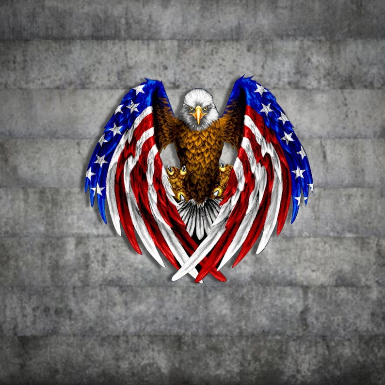 Wood Eagle Flag, American Patriot, Wood Flag Wall Art, Fathers Day Gift, Man Cave Decor, Patriotic Decor, Fast Shipping, Made In America bild 1
