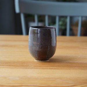 Japanese Brown Purple Teacup Yunomi
