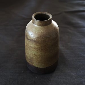 Green Brown Mountains Modern Small Narrow Bud Vase