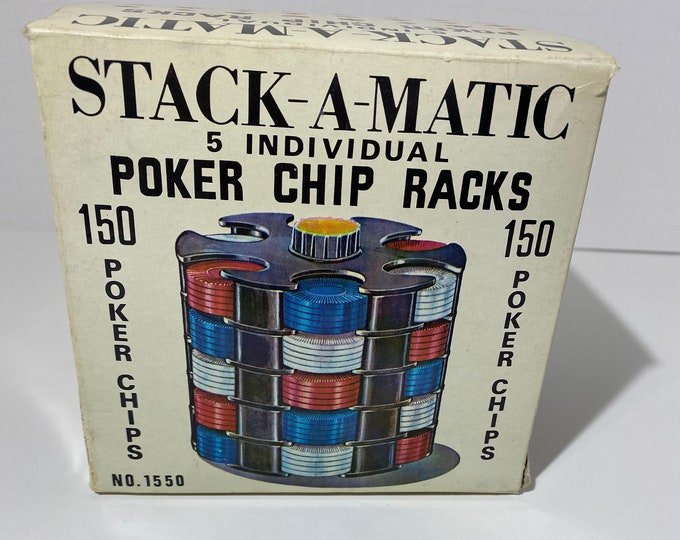 Vintage 1960s Stackomatic Locking Poker Chips Racks Gallant Etsy