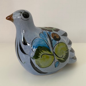 Vintage Tonala Style Ceramic Bird Mexico