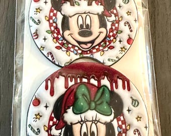Christmas Cartoon Mouse and Friend Car Coasters - Not Ceramic