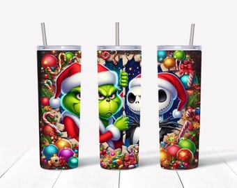 Vaso de Jack el esqueleto y el monstruo verde