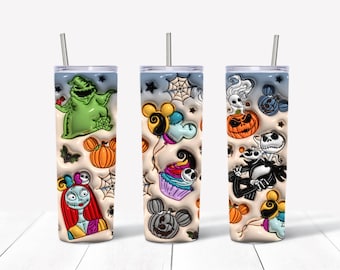 Aufgeblasener Bubble Effekt Nightmare Halloween Tumbler