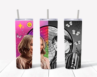 Rainbow/Gothic Girl Roomates Tumbler