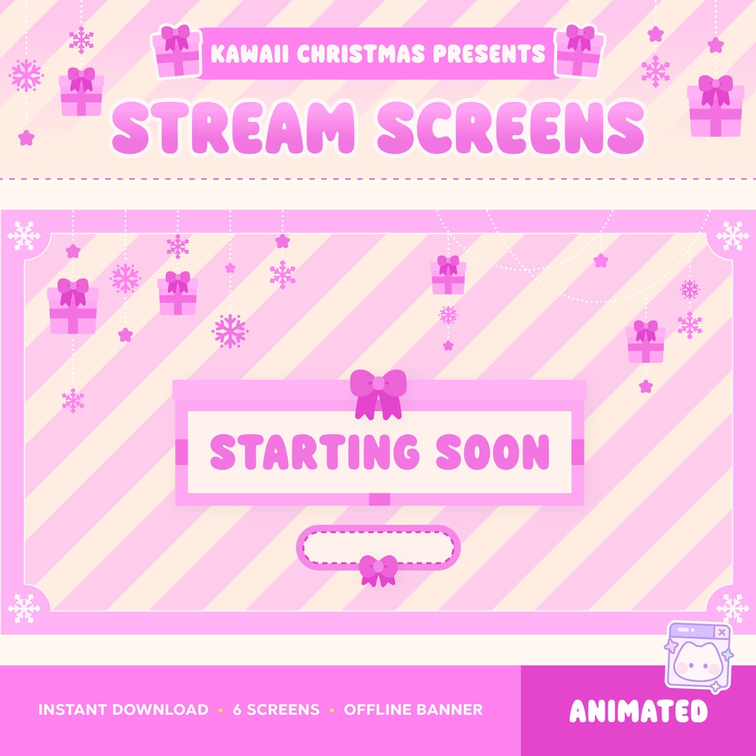 Christmas Stream Starting Soon, Twitch Overlay Animated Stream Screens ...