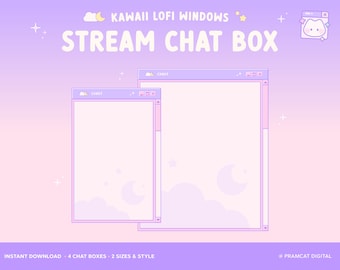 Twitch Overlay Stream Chat Box Vaporwave Retro (Download Now