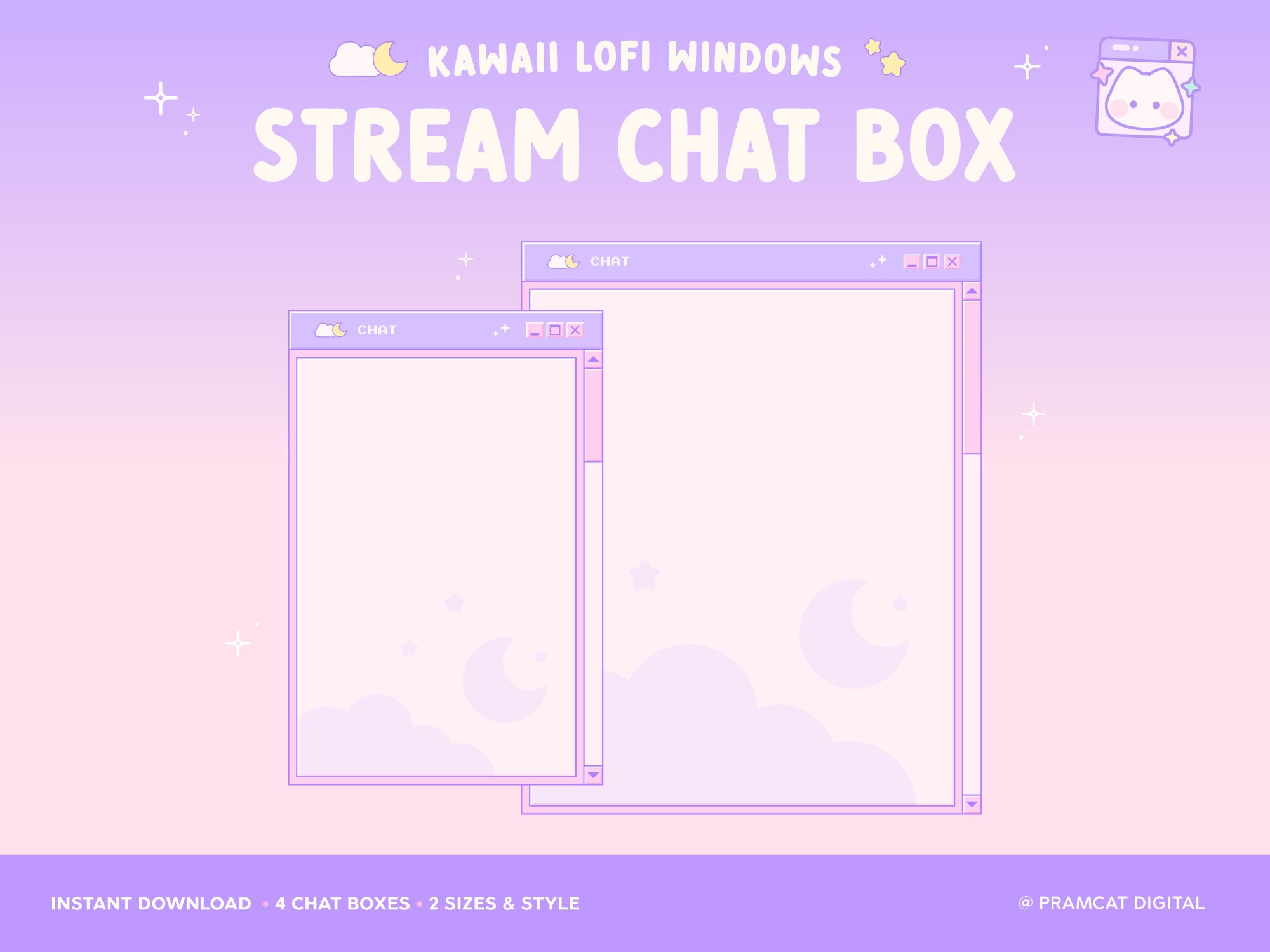 Minimal Aesthetic Twitch Chatbox Cute Chat Box for Streamers -  UK