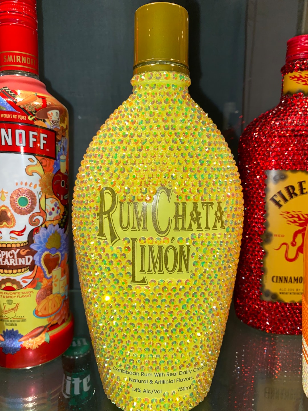 Blinged RUM CHATA LIMON Bottle Etsy
