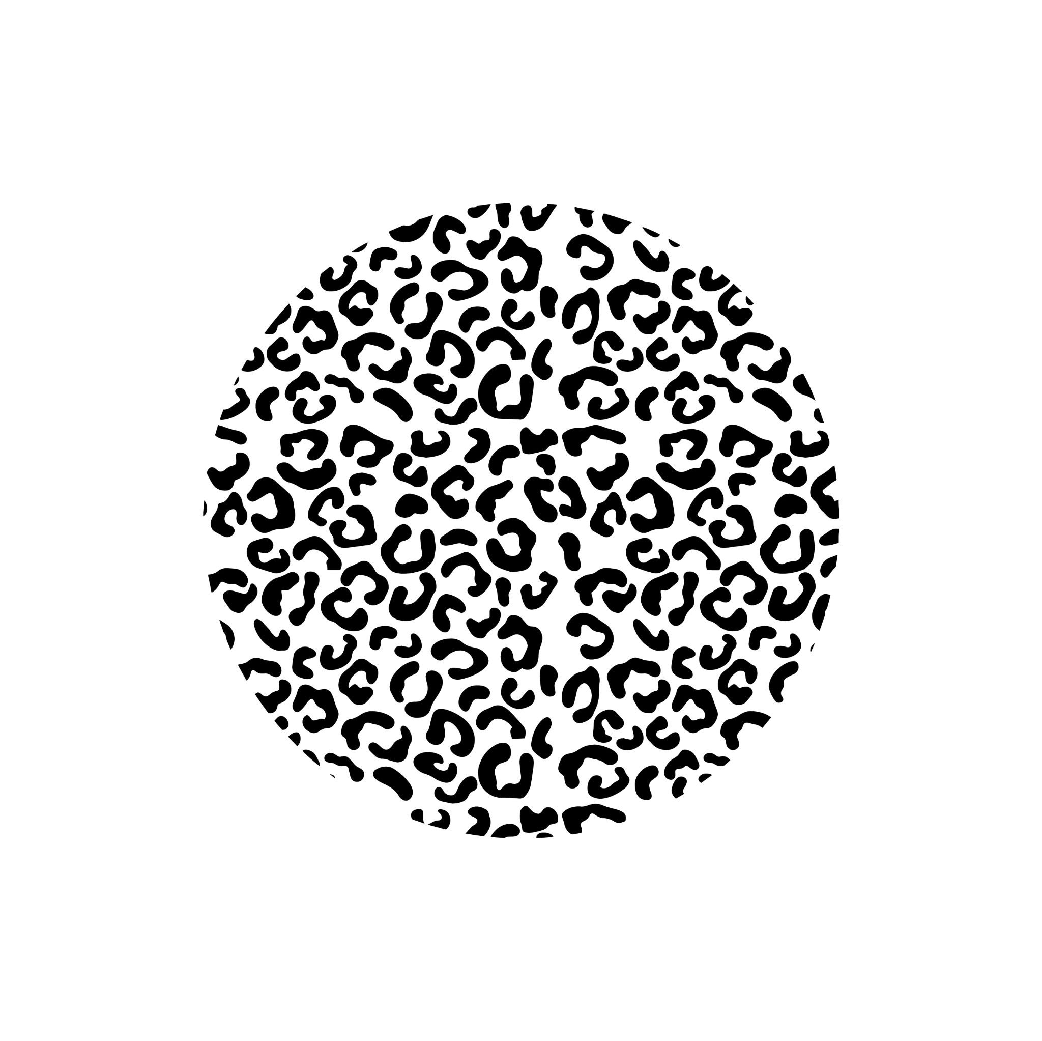 Leopard Print Circle SVG Files Etsy