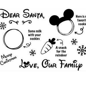 Bandeja de biscoitos Dear Santa, orelhas de rato, download de arquivos digitais, SVG, PNG, DXF