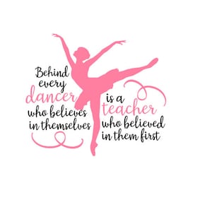 Citation de professeur de danse ballerine fichiers en téléchargement numérique - PNG SVG