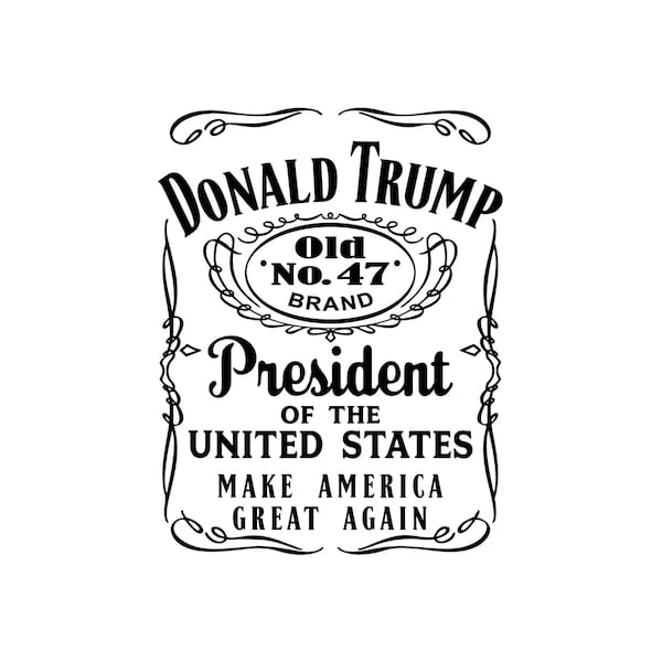 Trump Jack Daniels Labels Etsy