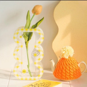 Acrylic Flower Vase Flower Vase Cute Vase Home Decor  Flower Decor Table Centerpiece Dried Flowers Vase Modern Vase