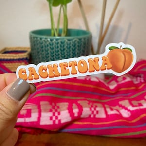 Adesivo Latina Cachetona - Adesivo Hispânico - Decalque Artesanal Mexicano - Adesivo Pêssego - Decalque adesivo de vinil à prova d'água à prova de intempéries