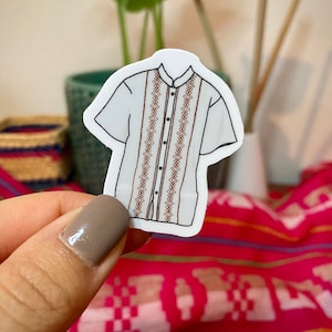 Adesivo mexicano Guayabera - Adesivo Latinx - Decalque artesanal mexicano - Decalque adesivo de vinil à prova d'água à prova de intempéries