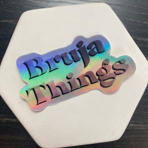 Bruja Witch Halloween Sticker - Witchy Mexican Sticker - Latina Decal - Spooky Season - Holographic Weatherproof Waterproof Vinyl Decal