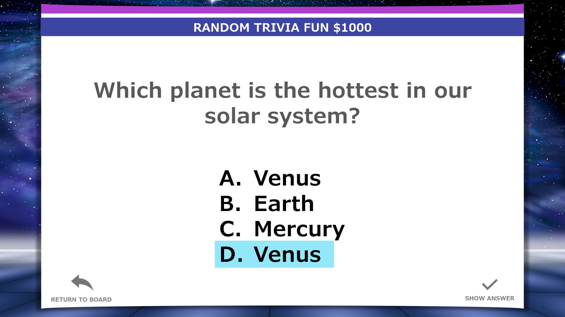 Solar System Digital Jeopardy Review Game - Fun Customizable Template ...
