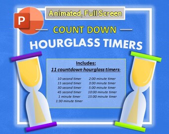 Temporizadores de cuenta regresiva de reloj de arena digital - PowerPoint animado