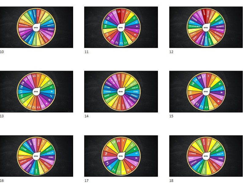 Spinning Wheel Random Selector powerpoint Etsy UK