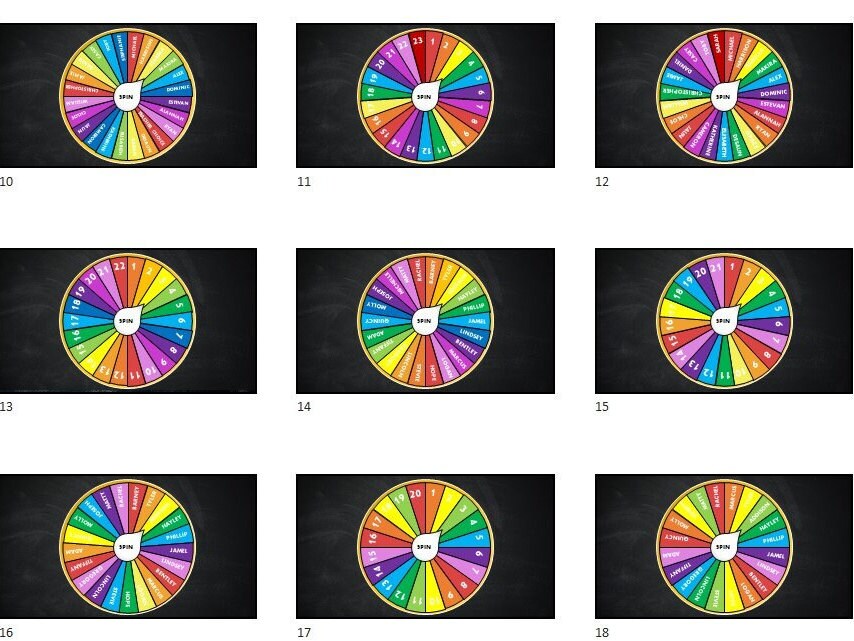 Spinning Wheel Random Selector powerpoint Etsy