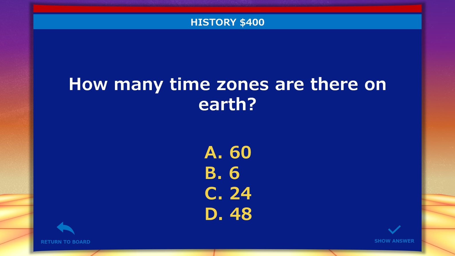 Jeopardy Powerpoint Game Customizable Template, Ready to Play