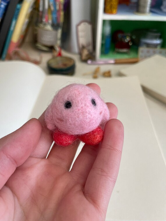 Classic Needle Felted Kirby Figurine Etsy