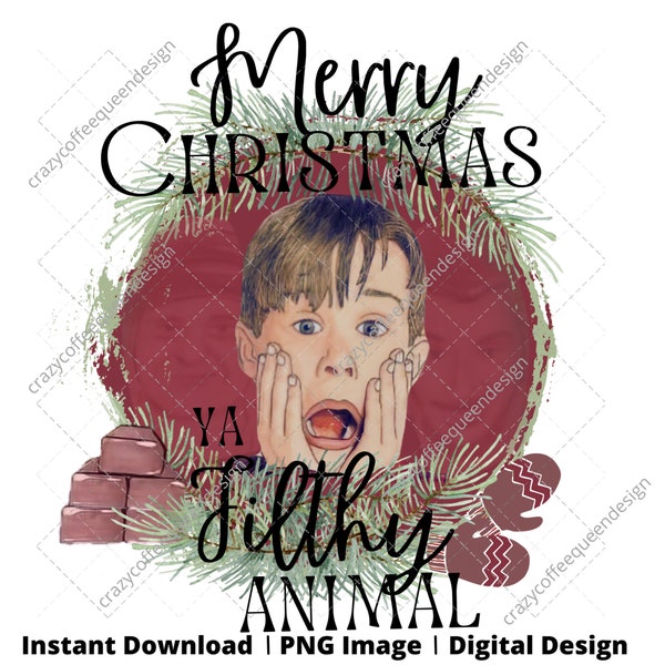 Merry Christmas Ya Filthy Animal - Etsy
