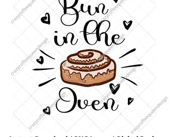 Bun in the Oven Cute Pregnancy Design for Sublimation Png File - Etsy