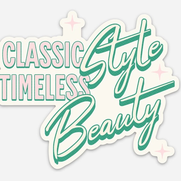Classic Style Timeless Beauty Retro Vinyl Sticker