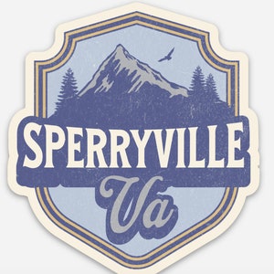 Sperryville Virginia Mountain Shield vinyl sticker