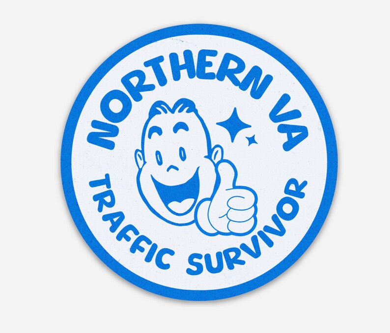 Northern Virginia Traffic Survivor Vinyl Sticker - Etsy
