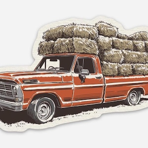 Classic Farm Truck Vinyl Sticker
