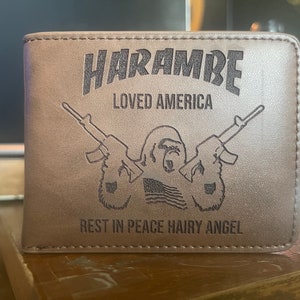 Harambe Loved America - レザー/ポリウォレット