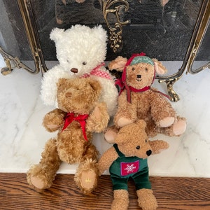 VTG sello colección de osos de peluche navideños 4 piezas